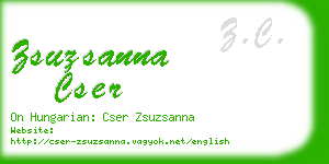 zsuzsanna cser business card